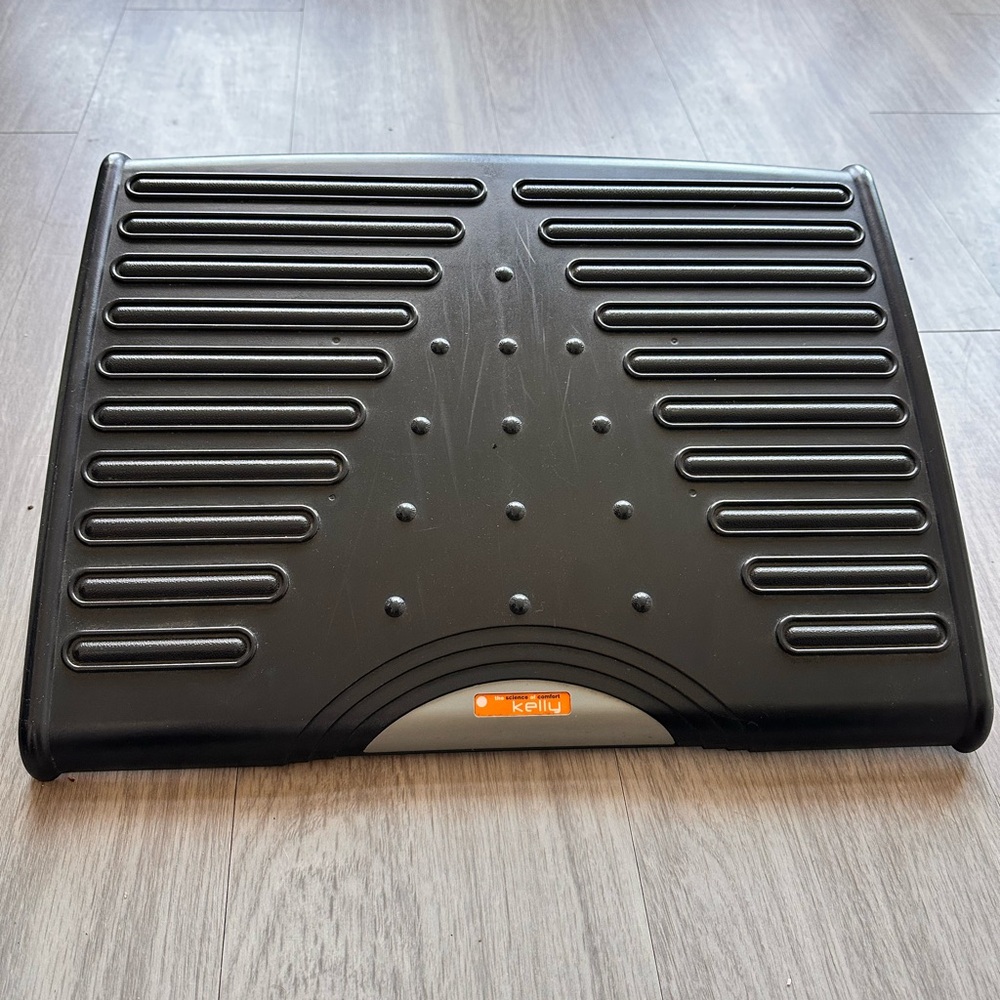 Black Under-Desk Footrest - Ergonomic Support